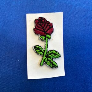 Embroidered Fabric Rose Self Adhesive